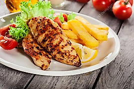 Izgara Tavuk ve Patates kızartması